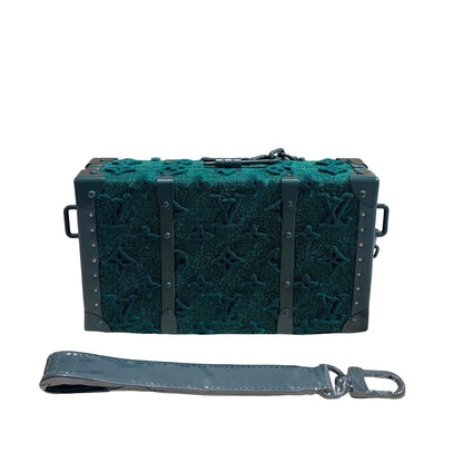 Used LOUIS VUITTON Monogram Tufted Soft Trunk Handbag Green