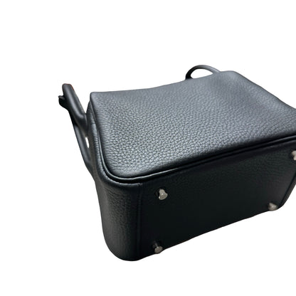 Brand New HERMES Clemence Lindy Handbag Black