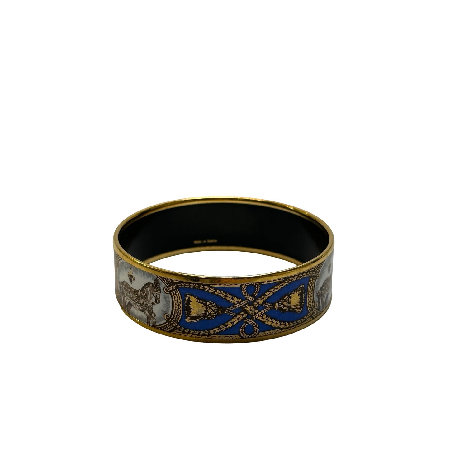 Used HERMES Enamel Enamel Bangle BANGLE Blue Gold