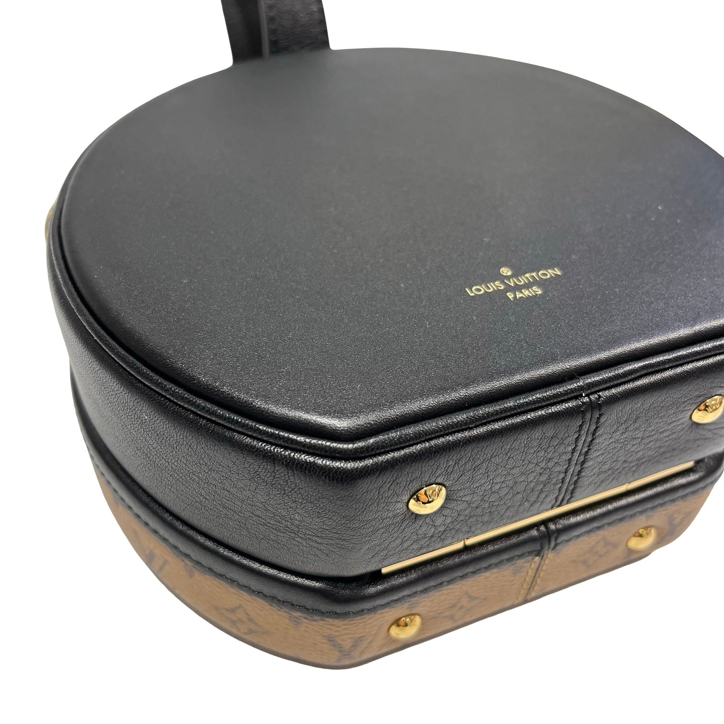 Used LOUIS VUITTON Monogram Canvas Petite Boite Box Bag GHW Black