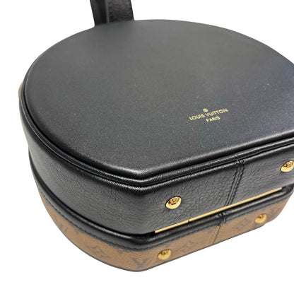 Used LOUIS VUITTON Monogram Canvas Petite Boite Box Bag GHW Black