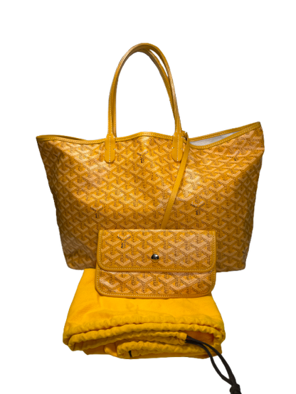 Used GOYARD Goyardine Canvas Saint Louis Tote Bag Yellow