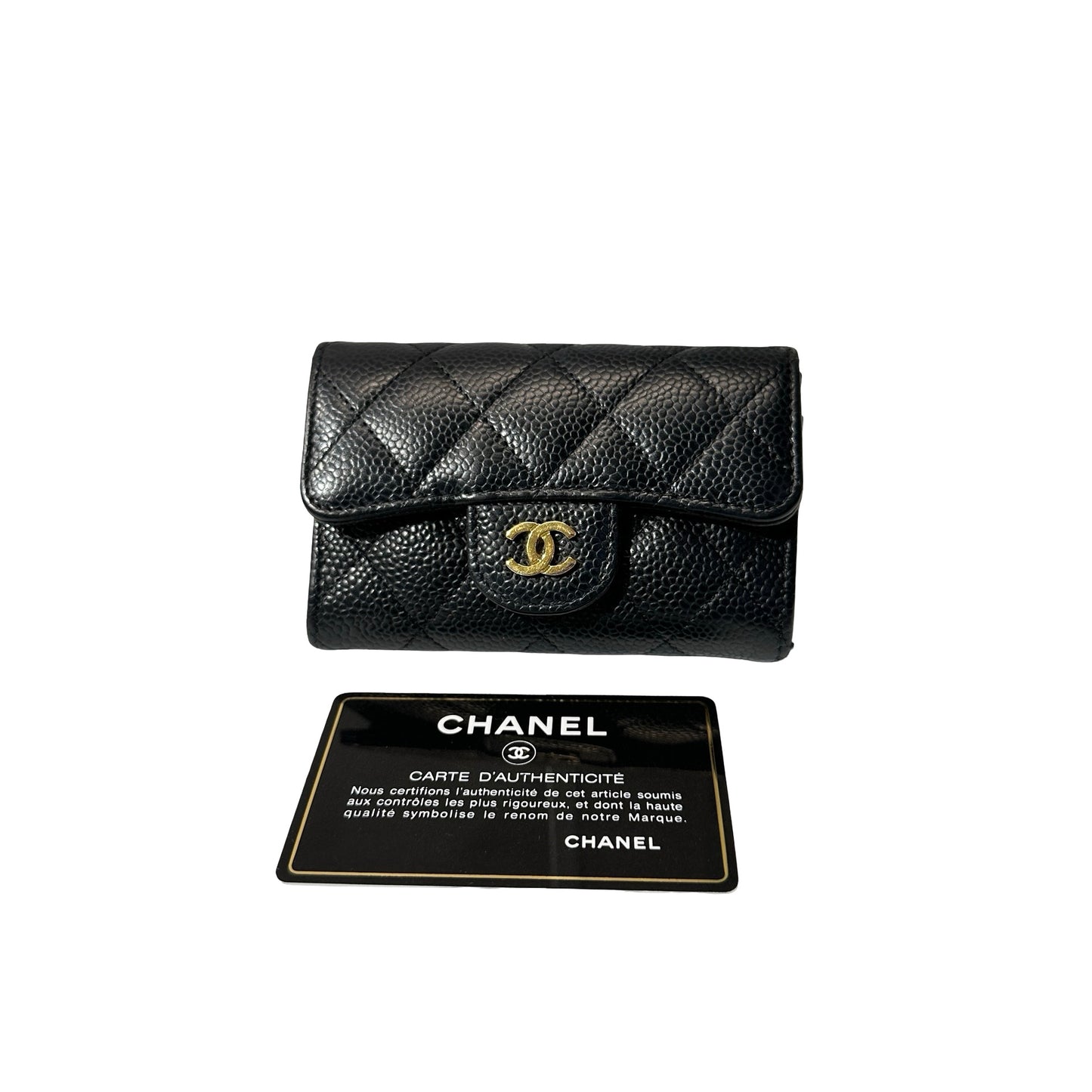 Used CHANEL GHW Used Chanel Wallet Black Wallet Black