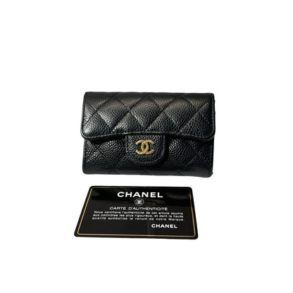 Used CHANEL GHW Used Chanel Wallet Black Wallet Black