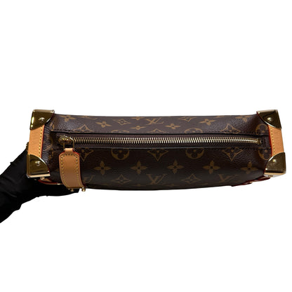 Used LOUIS VUITTON Monogram coated canvas Side trunk Trunk Brown GHW
