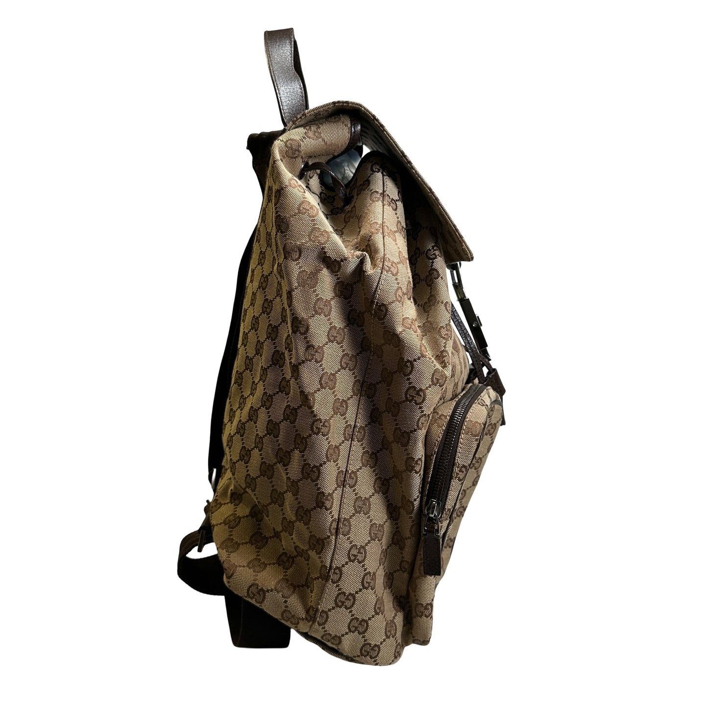 Used GUCCI GG Canvas GG Canvas Backpack Backpack Brown Beige