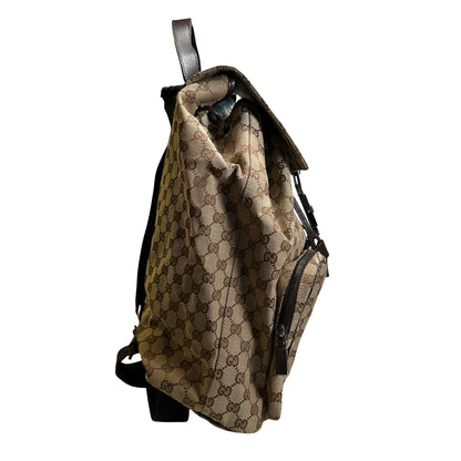 Used GUCCI GG Canvas GG Canvas Backpack Backpack Brown Beige