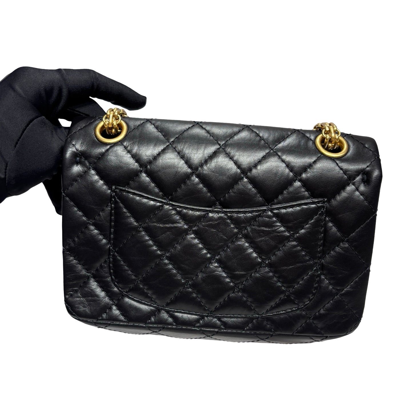 New Chanel Mini 2.55 Shoulder Bag Black GHW