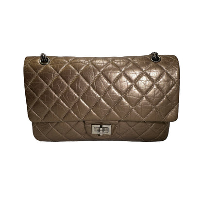 Used CHANEL Quilted 2.55 Reissue Chain Shoulder Bag Bronze