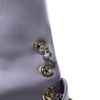 Used CHANEL Quilted Caviar Duma Backpack Purple Gold