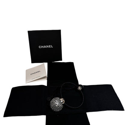 New CHANEL Hair Tie Hair Tie Black PHW