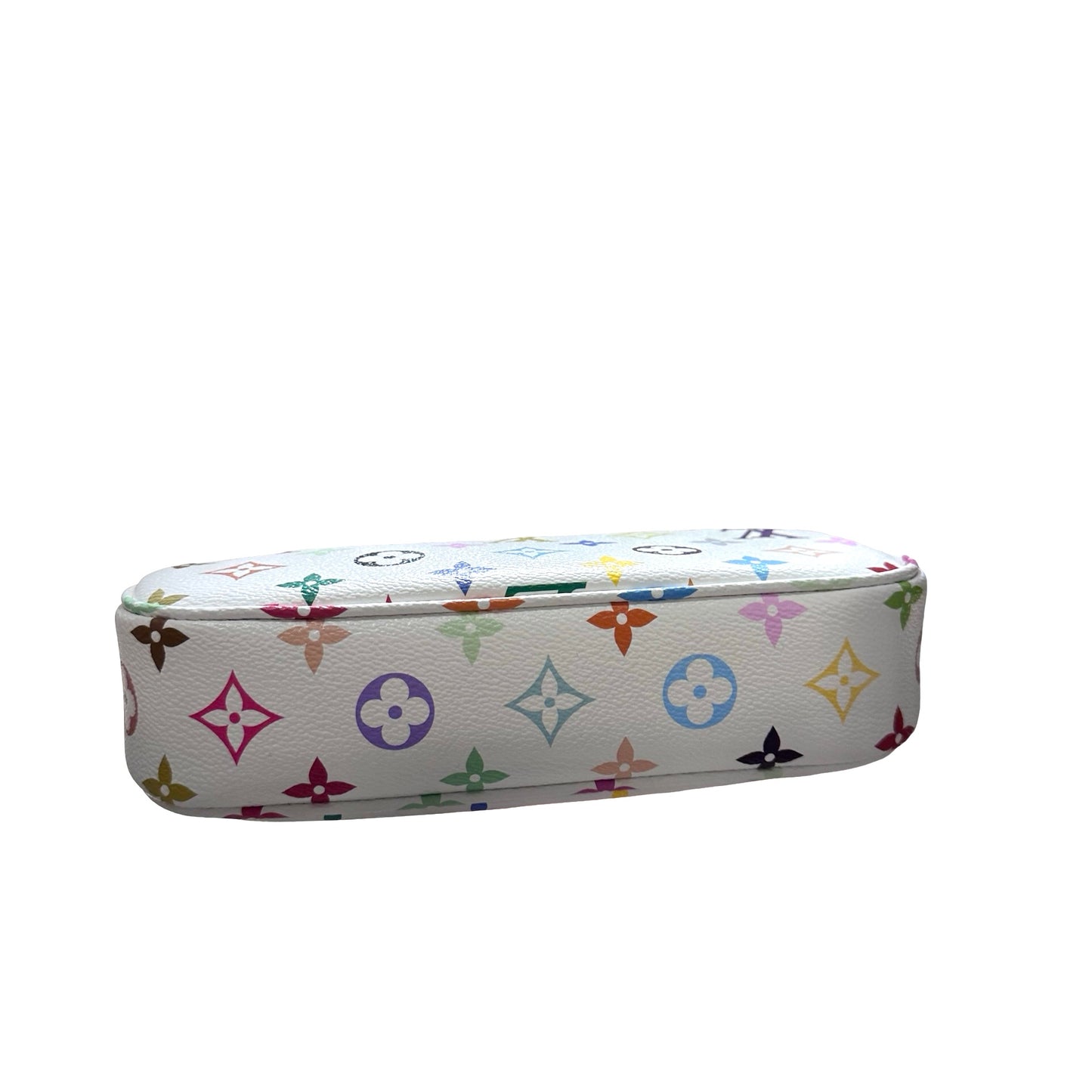 Used LOUIS VUITTON Ivy Clutch White Multicolor GHW
