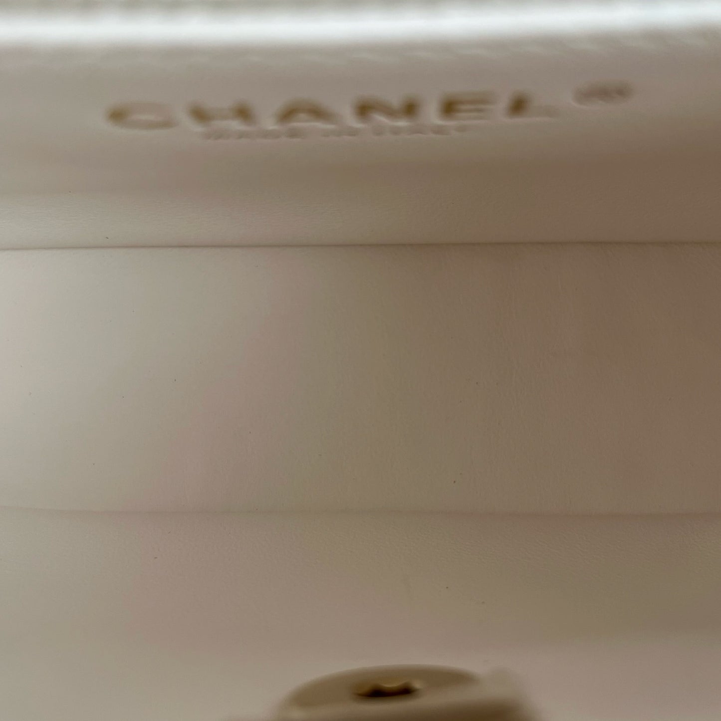 Used CHANEL Lambskin 24C Top Handle Mini Flap Bag Shoulder Bag White