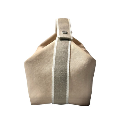 HERMES Canvas Bride-a-Brac GM Pouch Beige