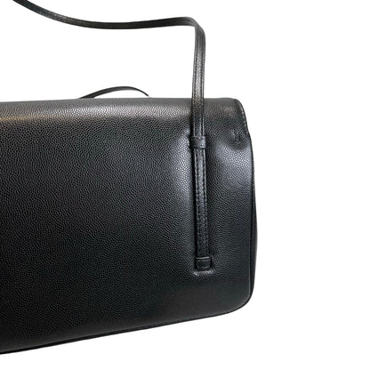 Used CHANEL Caviar Leather Shoulder Bag Shoulder Bag Black