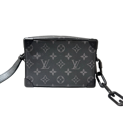 Used LOUIS VUITTON Monogram Eclipse Canvas Soft Trunk Mini Cross Body Bag Black