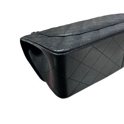 Used CHANEL Jumbo Shoulder Bag Black PHW