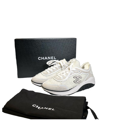 Used CHANEL Shoes Sneakers White Black