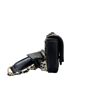 Used CHANEL Mini Bag Black GHW