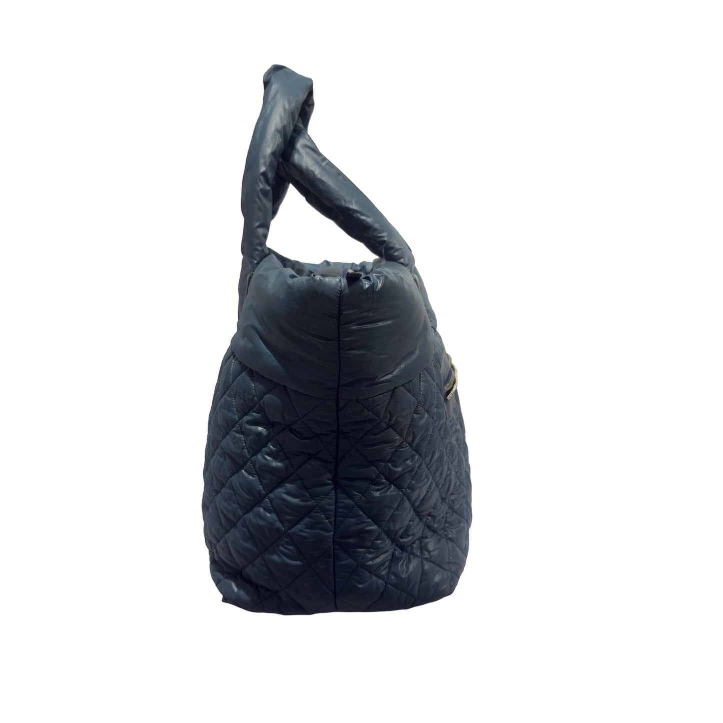 Used CHANEL Quilted Cocoon Tote Bag Navy