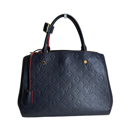 Used LOUIS VUITTON Monogram Empreinte Montaigne Handbag Black Red