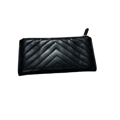 Used CHANEL Wallet Black GHW