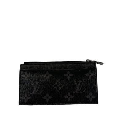 Used Louis Vuitton Coin card holder Coin Purse PHW Black