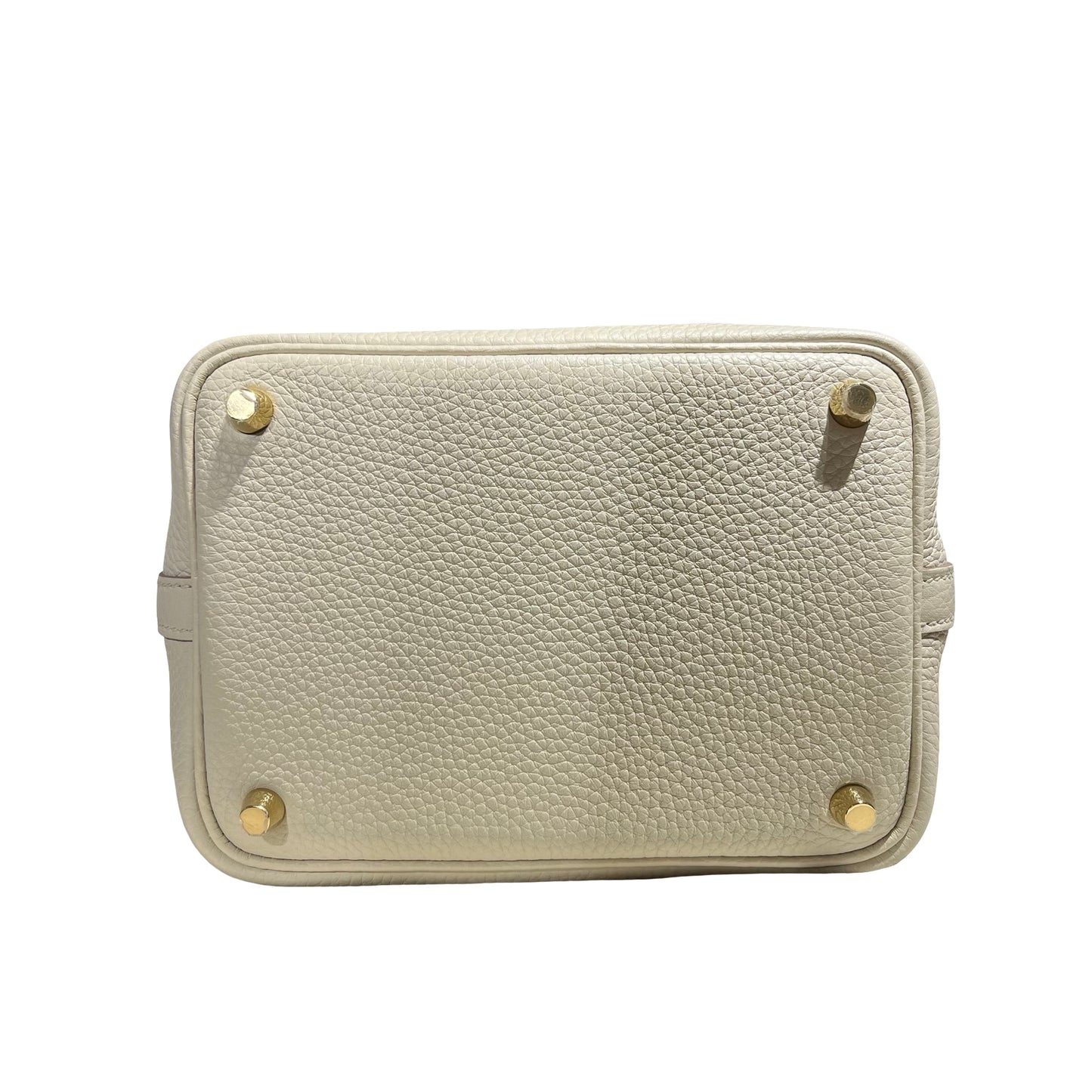 Used Hermès Picotin 18 Bucket Bag 8L WHITE GHW