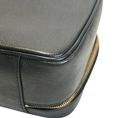 Used CHANEL Caviar leather Caviar Vanity Case Vanity case Black Gold