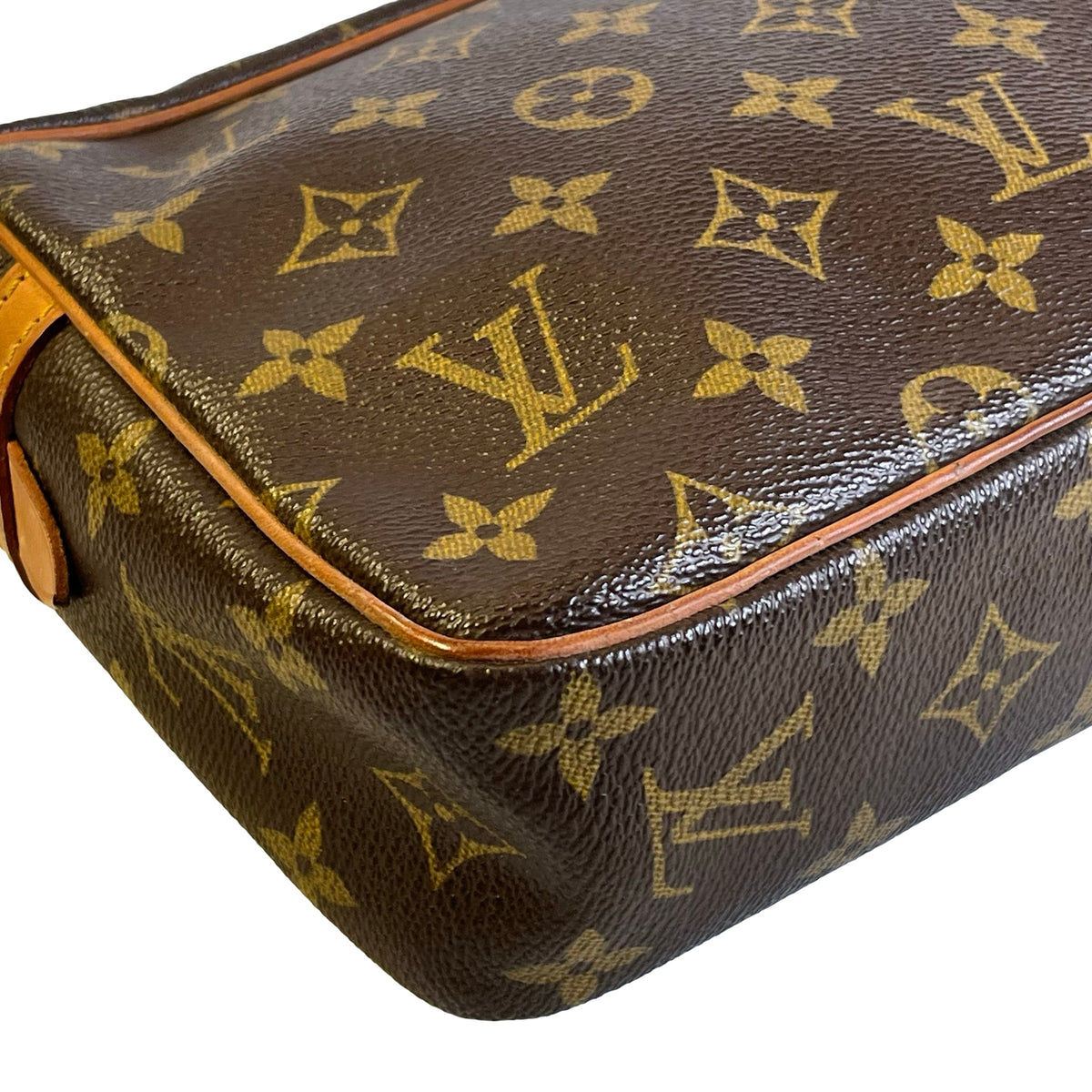 Used LOUIS VUITTON Monogram Canvas Monogram Trocadero Crossbody Bag Brown