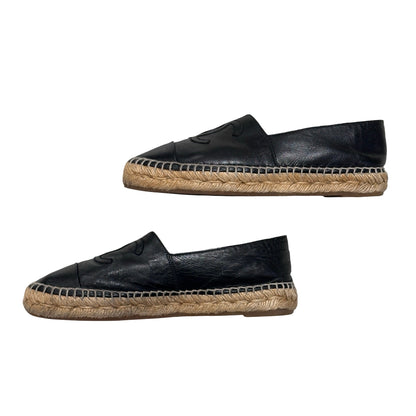 Used CHANEL Espadrilles Shoes Black