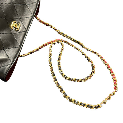 Brand New CHANEL Quilted Leather Gabrielle Hobo Bucket Bag Black Gold