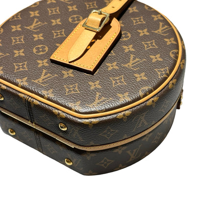 Used LOUIS VUITTON Canvas Petite Boite Handbag Brown GHW