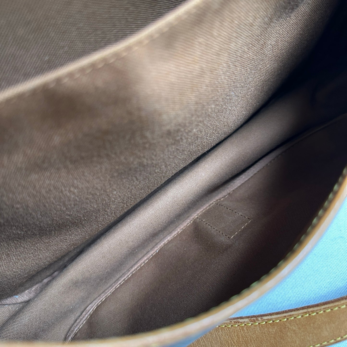 Used LOUIS VUITTON Monogram Saumur Messenger Bag Brown