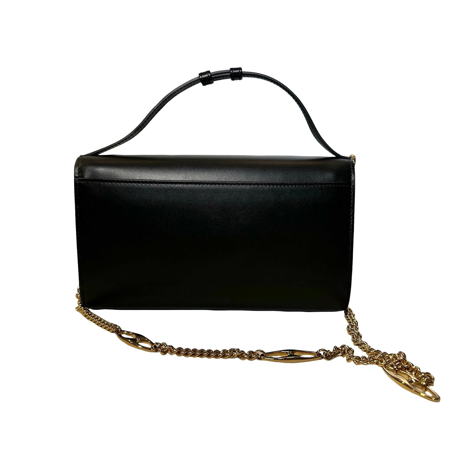 GUCCI Leather Zumi Shoulder Bag Black