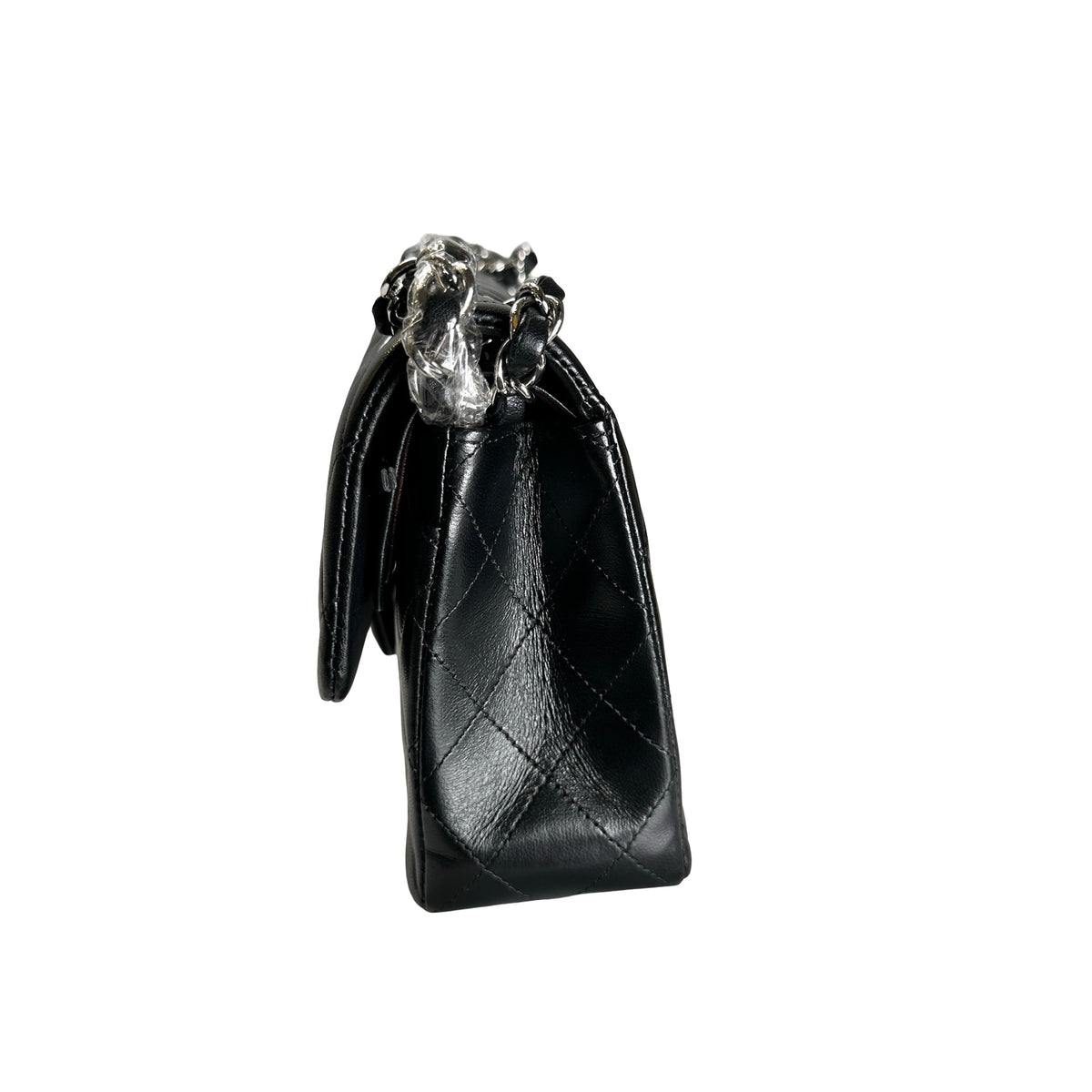 Used CHANEL Quilted Classic Flap Chain Shoulder Bag Black Silver