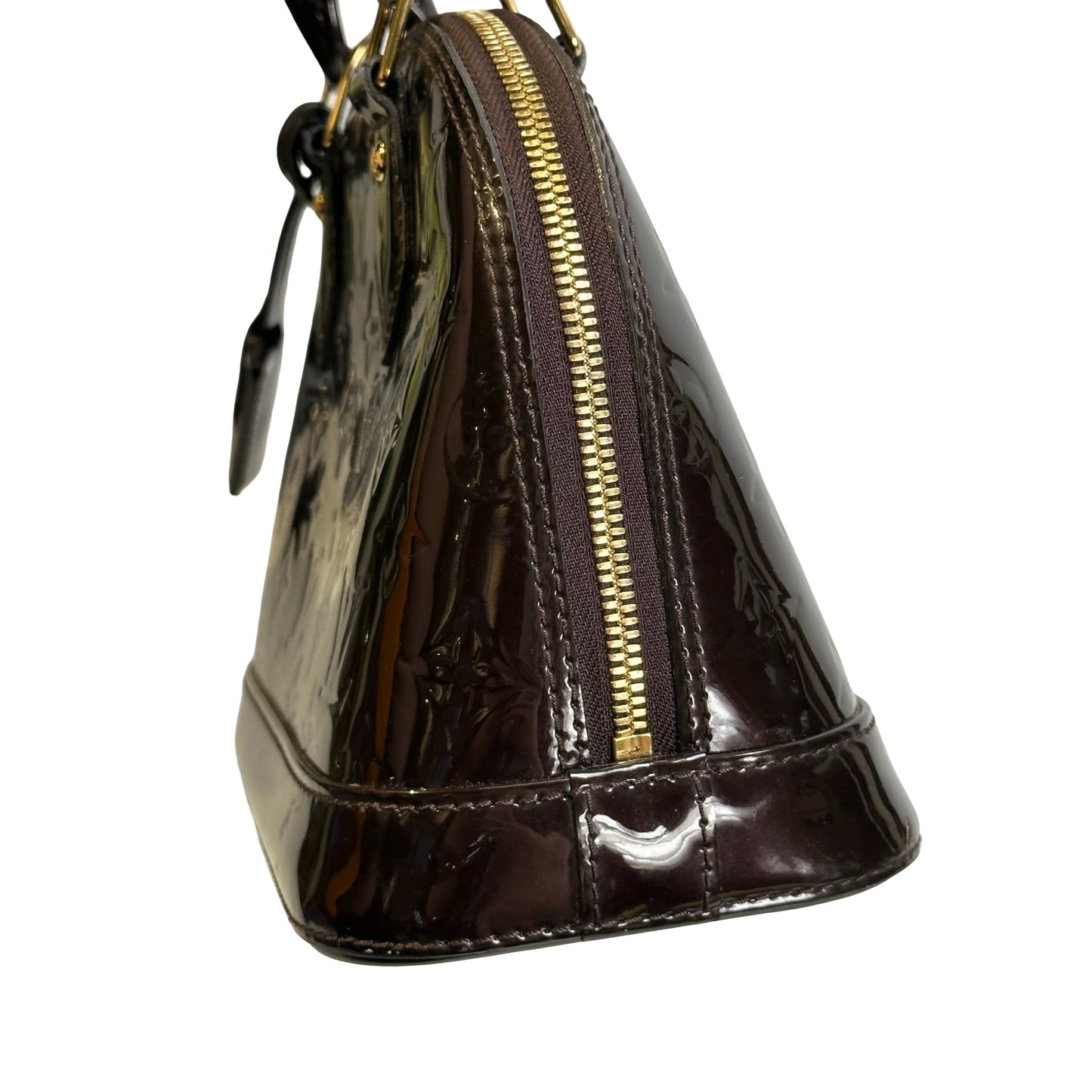 Used LOUIS VUITTON Patent Alma Cross body bag Amarante