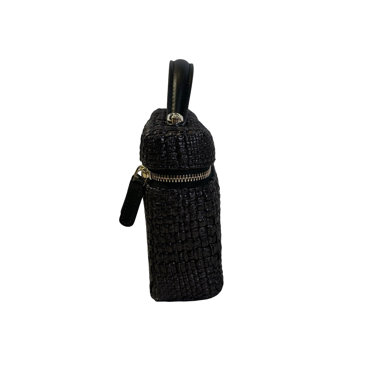 Used CHANEL Tweed Tweed Classic vanity case Vanity case Black Silver