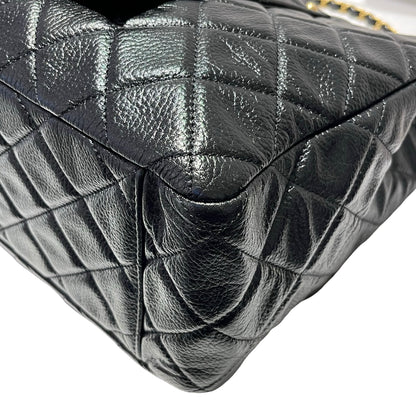 Used CHANEL Flap Shoulder Bag Black GHW