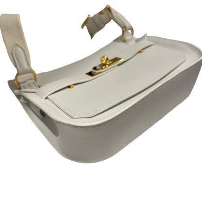 Used HERMES Evercolor Mini Jypsiere Cross body bag White GHW