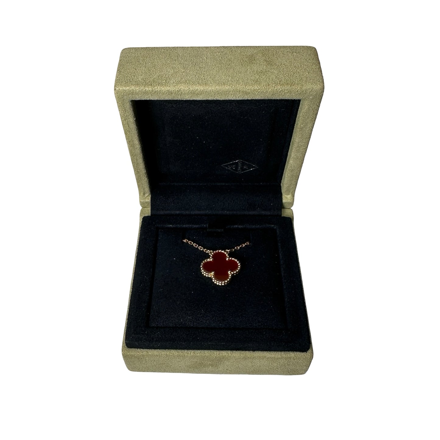 Used VAN CLEEF & ARPELS 18K Gold Alhambra Necklace Necklace Red GHW