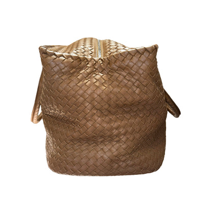 Used BOTTEGA VENETA BRICK TOTE Duffel Bag Brown