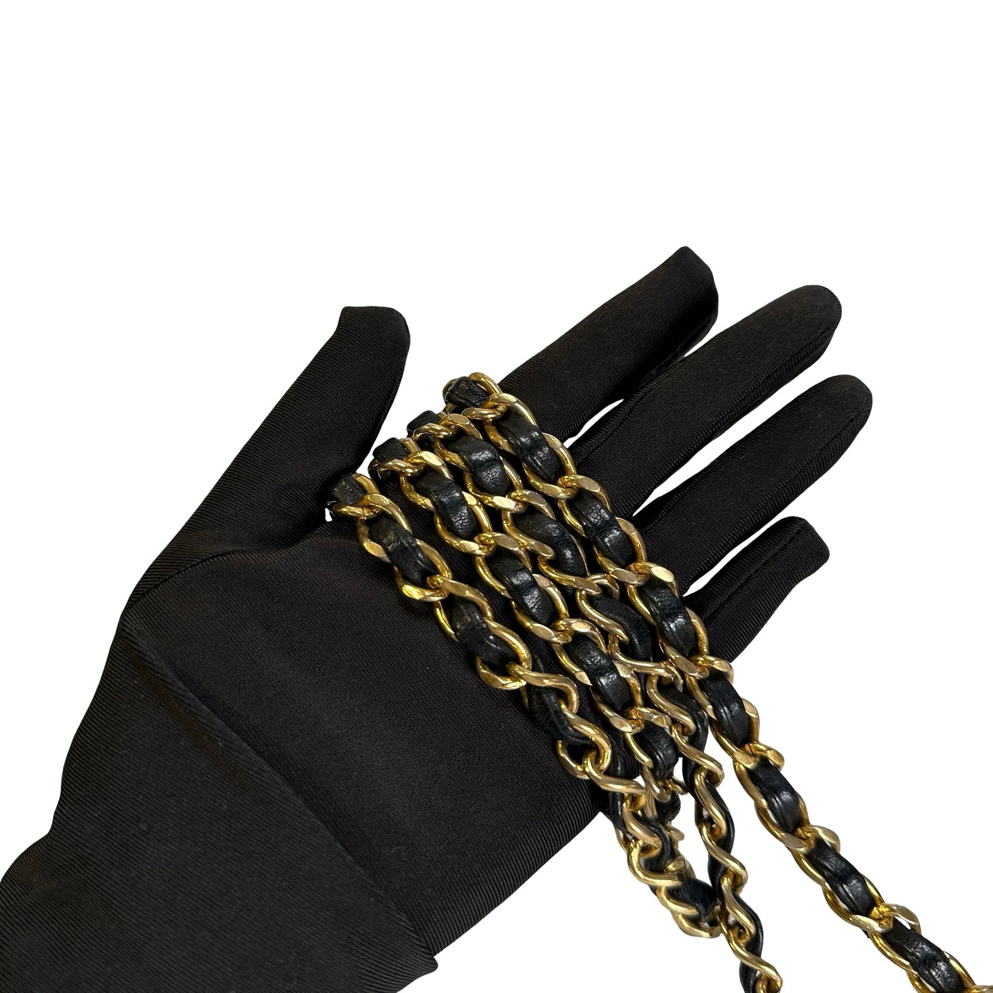 Used CHANEL Quilted Quilted Classic Flap Bag Shoulder Bag Black Gold