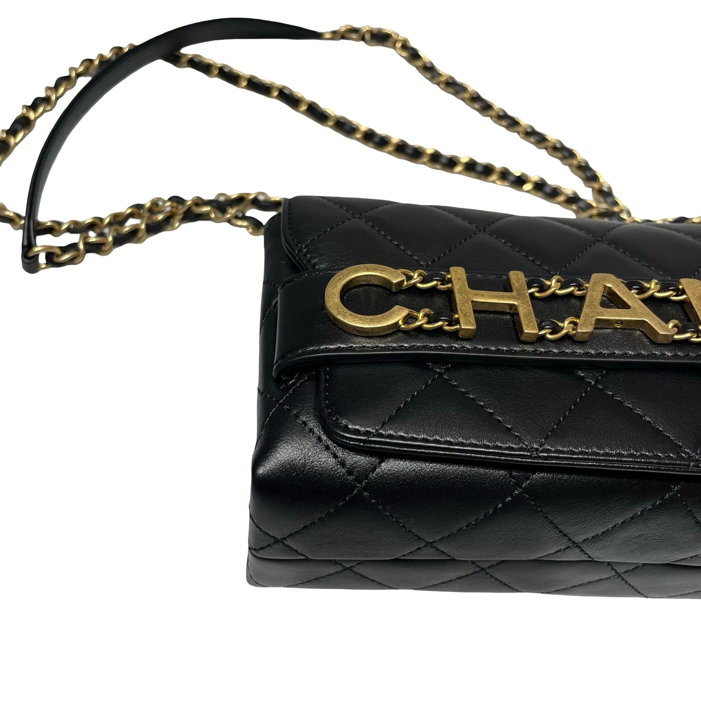 Used CHANEL Cross Body Bag Black GHW