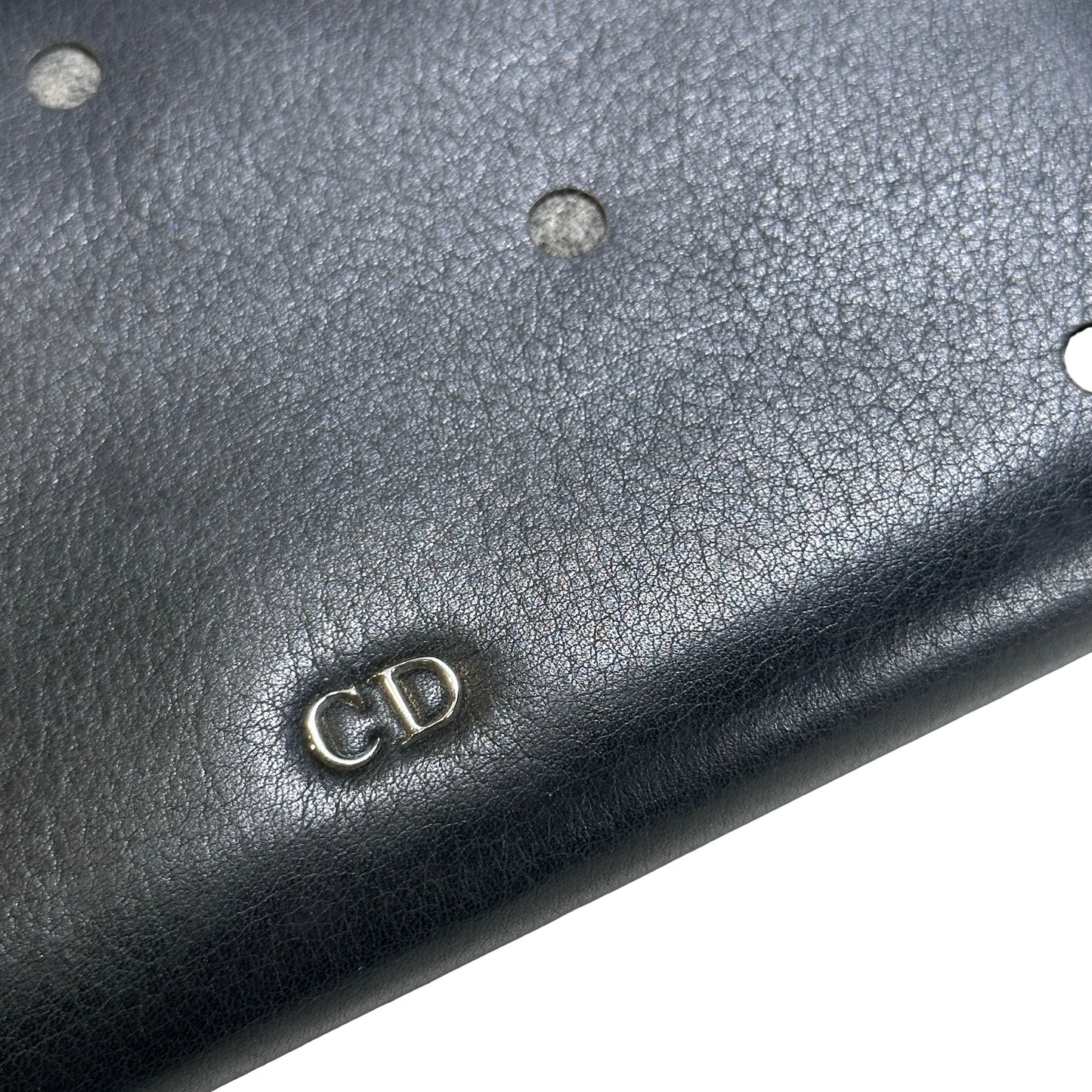 Used DIOR Leather Dior Homme Zipped Wallet Long wallet Black PHW