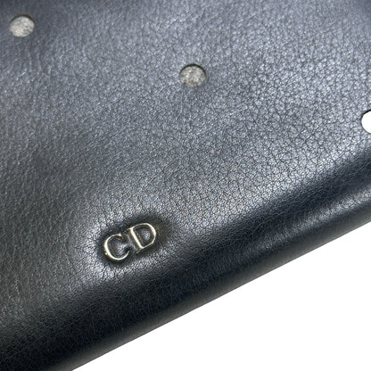 Used DIOR Leather Dior Homme Zipped Wallet Long wallet Black PHW
