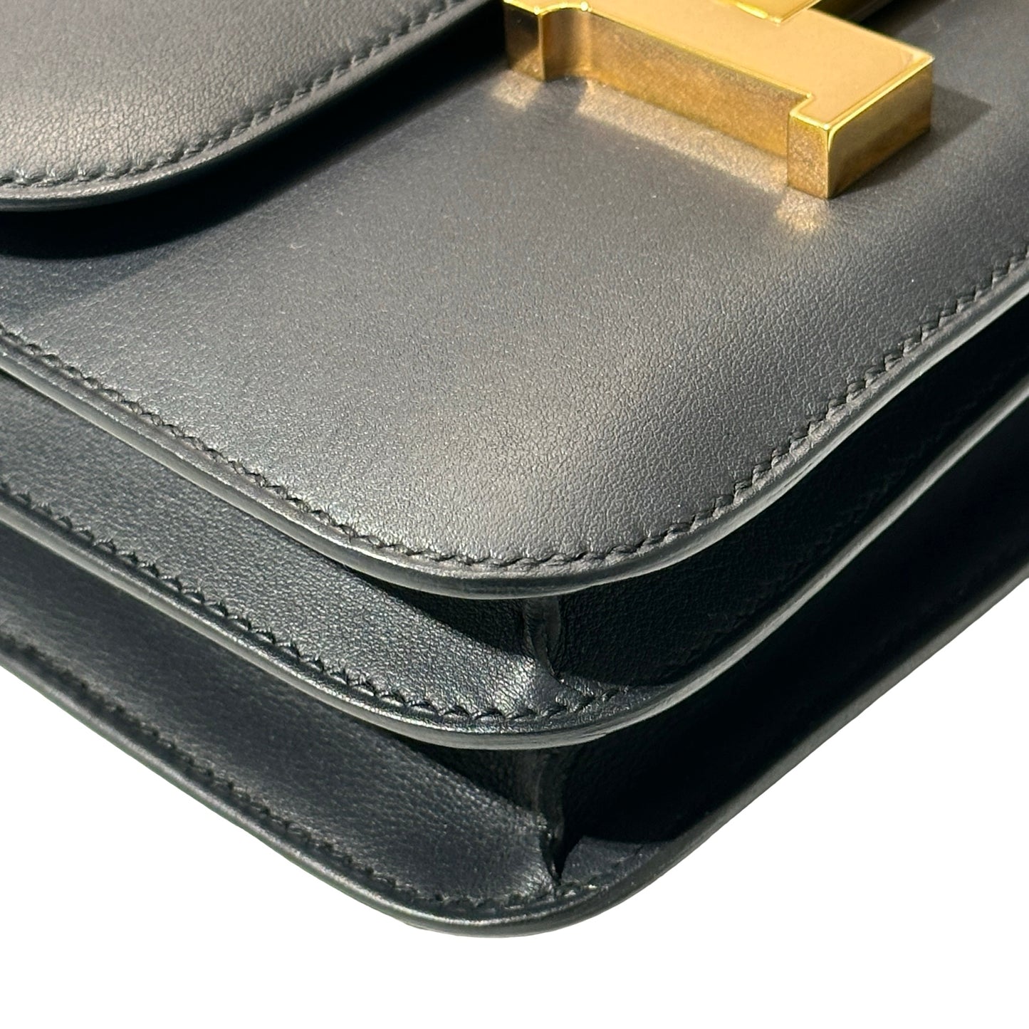 Used HERMÈS Mini Constance Shoulder Bag Bleu indigo GHW