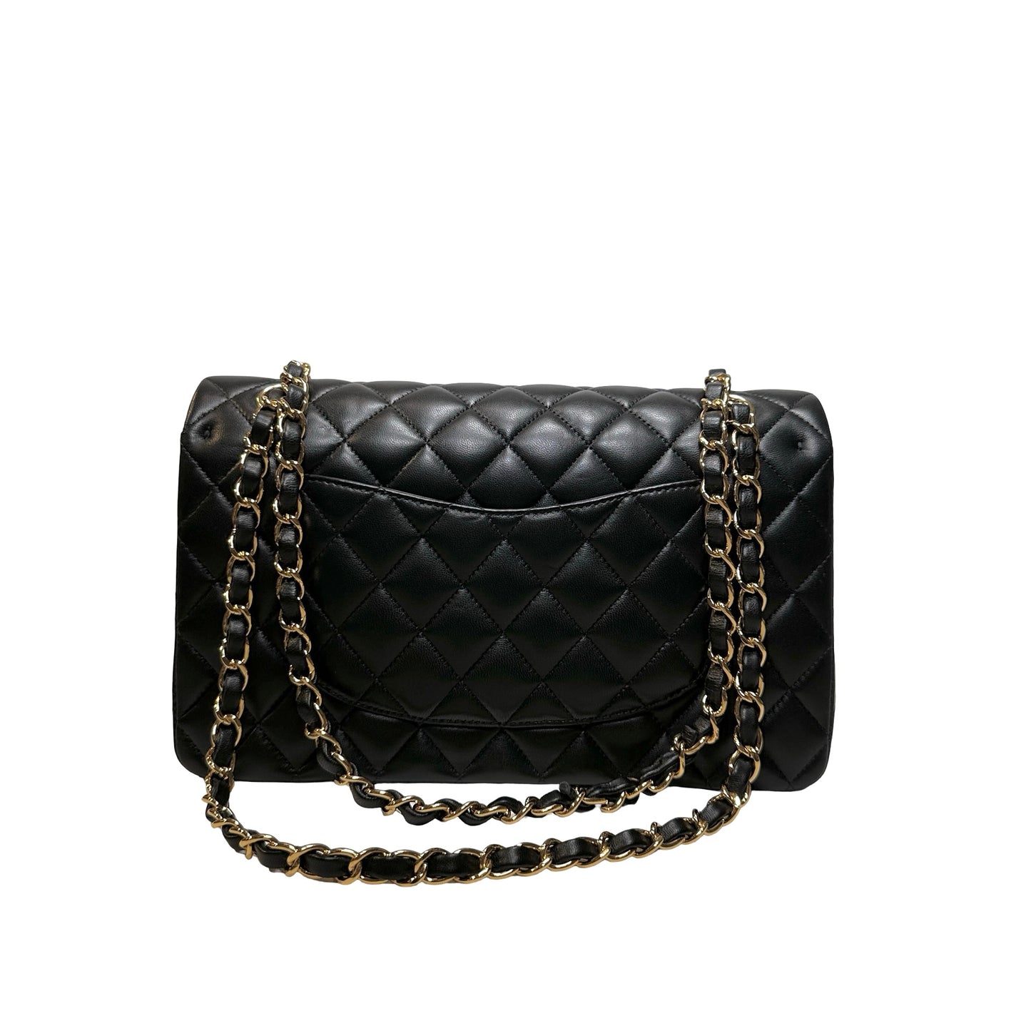 Used CHANEL Lambskin CF 25 Chain shoulder bag Black GHW