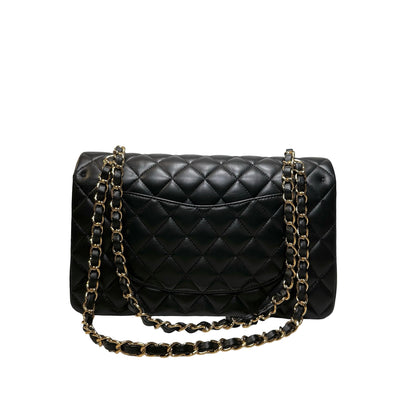 Used CHANEL Lambskin CF 25 Chain shoulder bag Black GHW