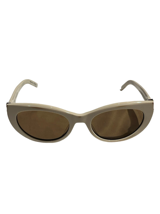 Used SAINT LAURENT Sunglasses Accessories White Brown